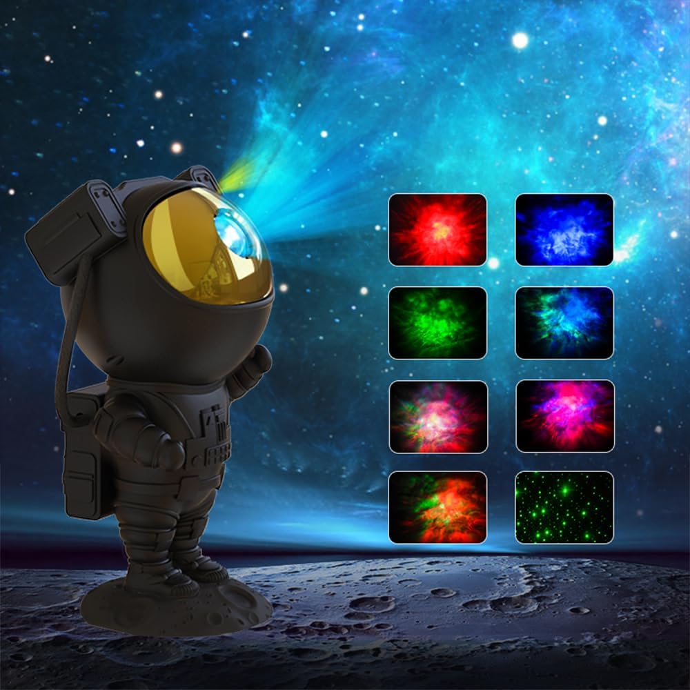 Lampada Proiettore Astronauta Cielo Stellato Galassia Luce Notturna Con Audio Bluetooth Timer E Telecomando Per Bambini E Adulti